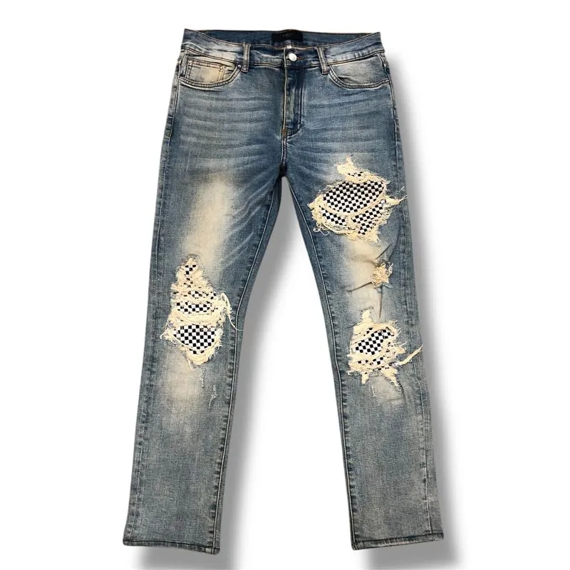 AMIRI Streetwear Avant Garde Jeans Pria blue photo 1