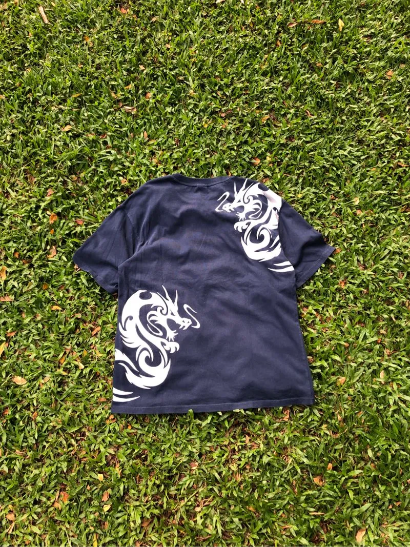 Streetwear Y2K T-shirt Pria navy photo 1