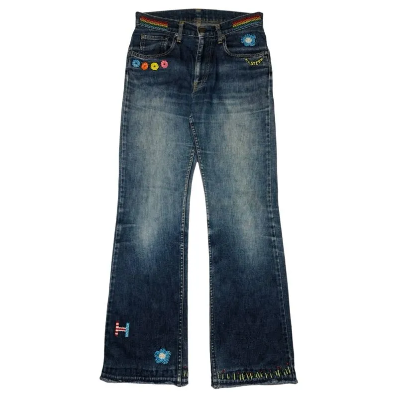 Hysteric Glamour Vintage Streetwear High waisted jeans Wanita navy photo 1