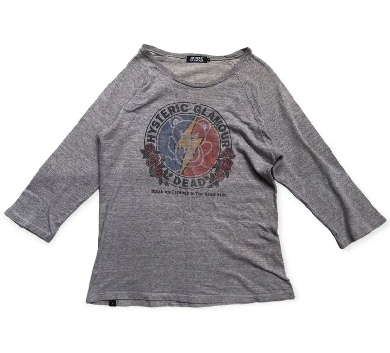 Hysteric Glamour Grunge Emo T-shirt Wanita gray photo 1