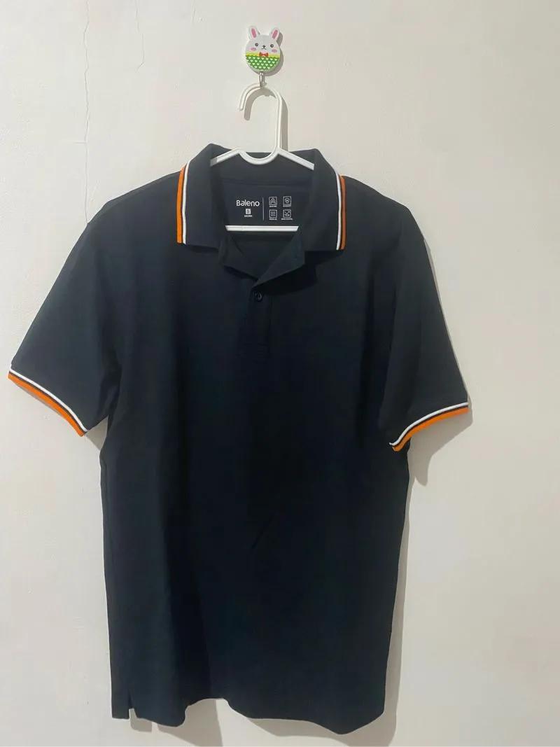 Minimalist Casual Polo shirt Pria black yellow photo 1