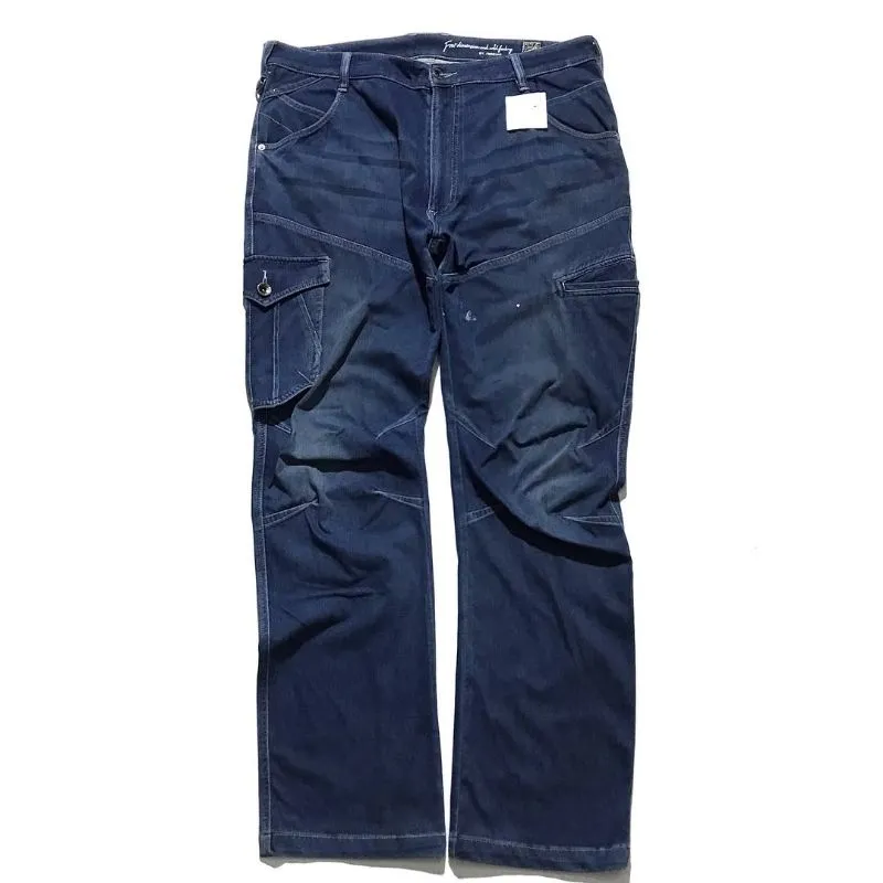 Fieldcore Streetwear Biker Jeans Pria navy blue photo 1