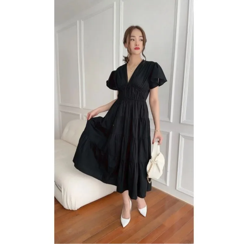 Casual Midi dress Wanita black photo 1