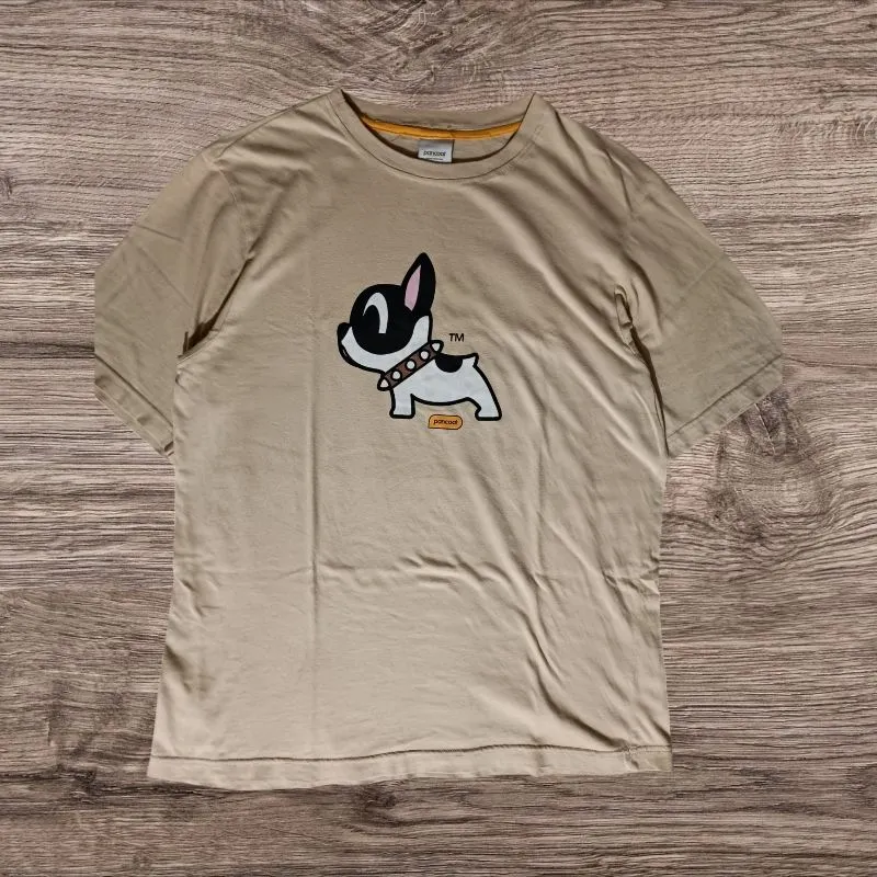 Pancoat Y2K Avant Garde T-shirt Pria tan cream photo 1