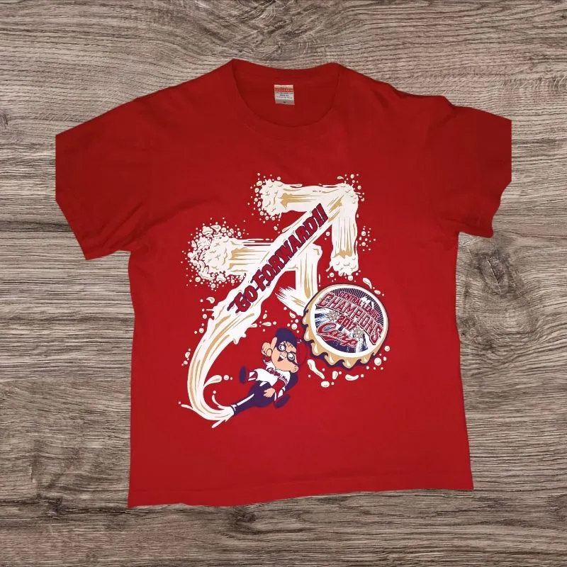 United Arrows Y2K Avant Garde T-shirt Pria red photo 1