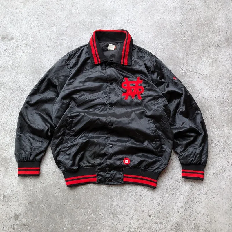 Vintage Streetwear Bomber jacket Pria red black photo 1