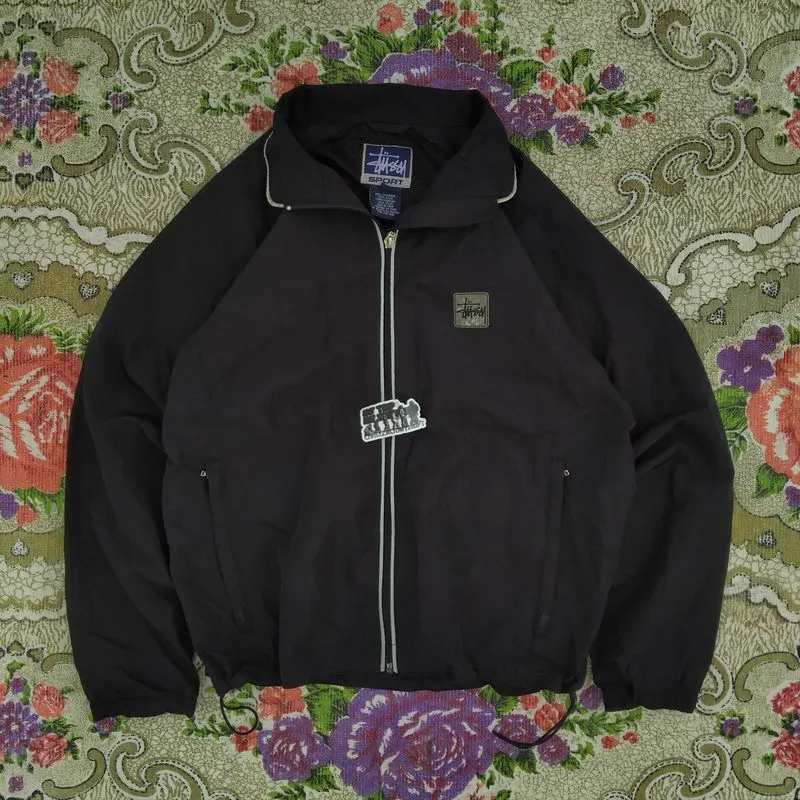 Stussy Vintage Casual Windbreaker Pria black photo 1