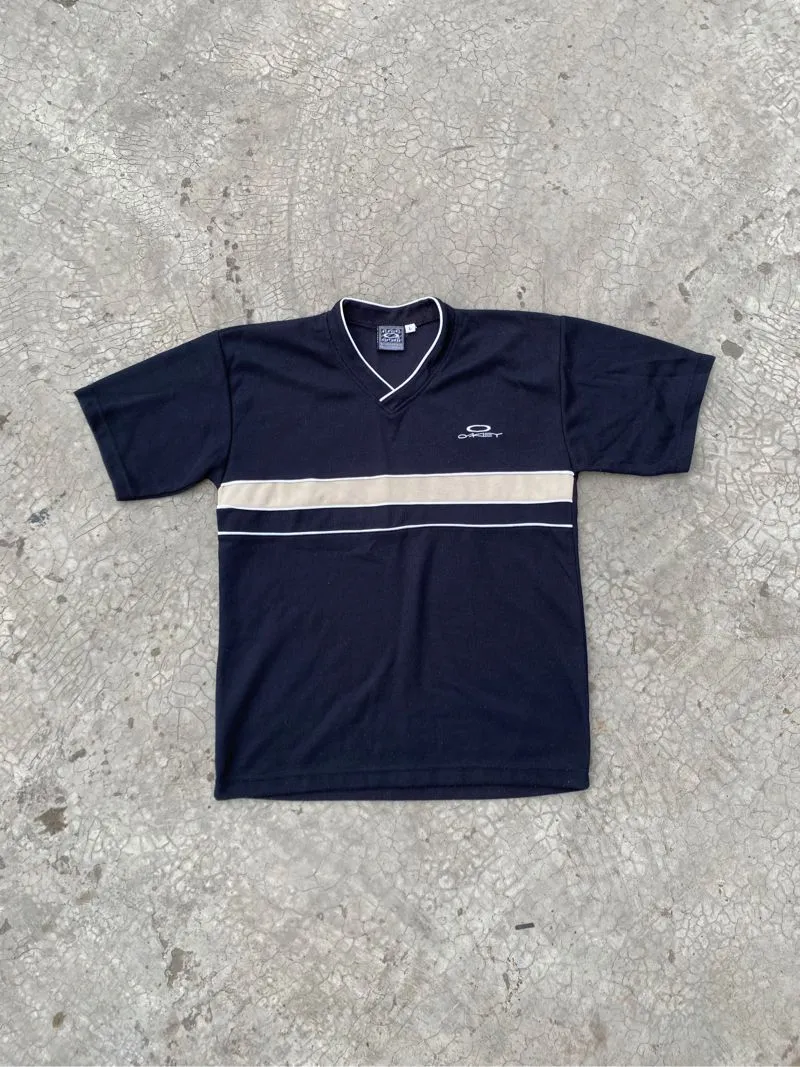 Oakley Vintage Streetwear T-shirt Pria black cream photo 1