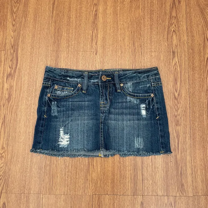 Vintage Y2K Mini skirt Wanita blue photo 1