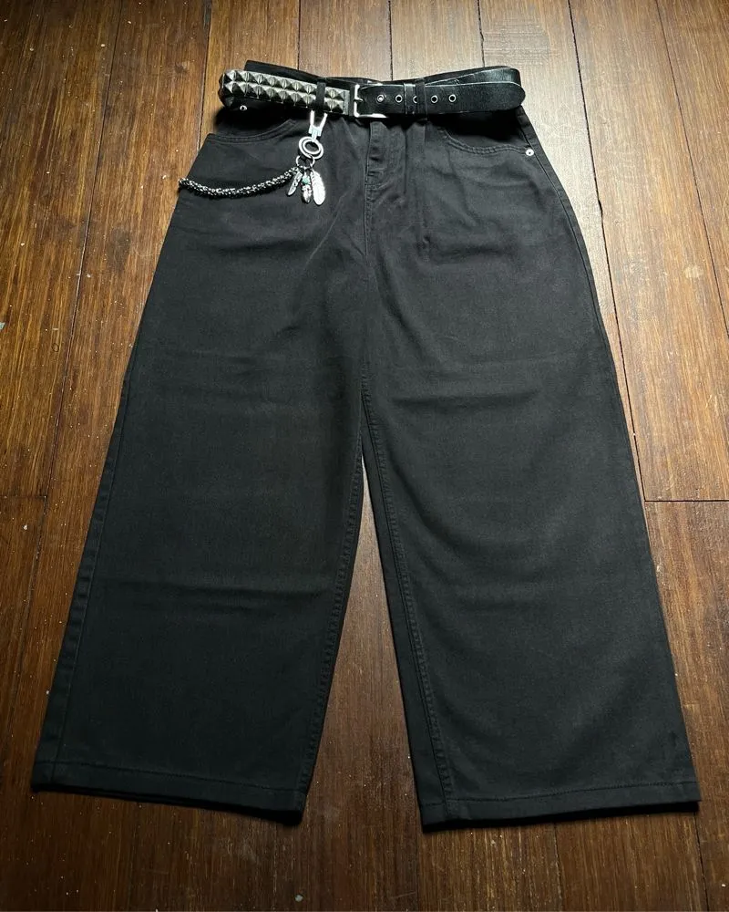 Streetwear Y2K Jeans Pria black photo 1