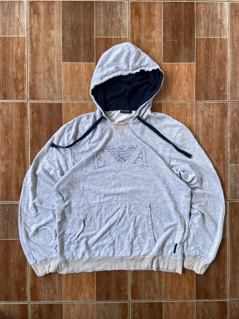 Emporio Armani Streetwear Hoody Pria silver photo 1