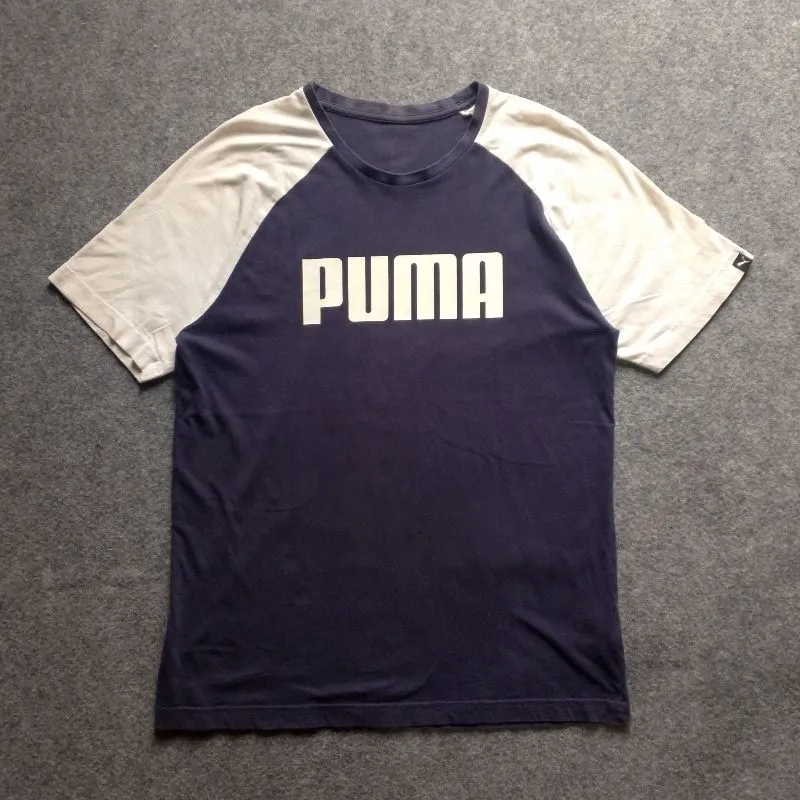 Puma Casual T-shirt Pria white navy photo 1