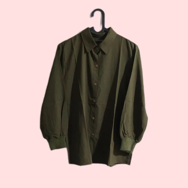 Streetwear Shirt Wanita green photo 1