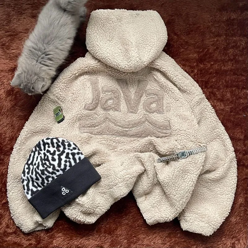 Grunge Indie Puffer jacket Pria cream photo 1