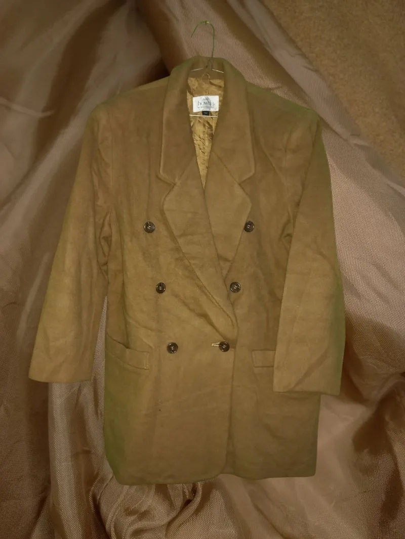 Vintage Casual Blazer Wanita brown photo 1