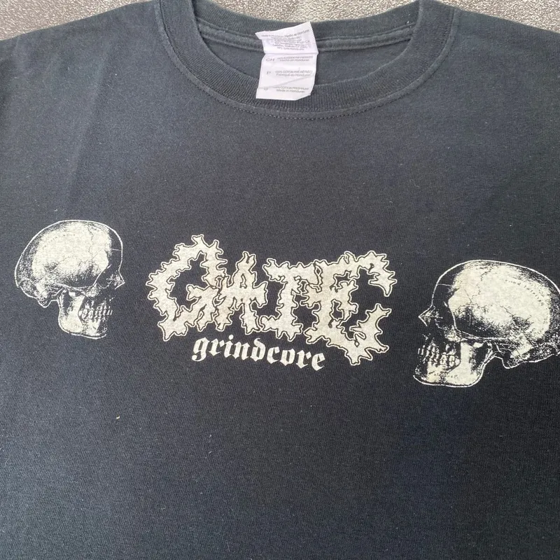 Gildan Vintage Grunge T-shirt Pria black photo 1