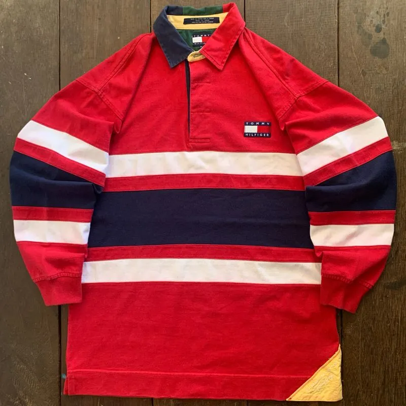 Tommy Hilfiger Vintage Y2K Polo shirt Pria red photo 1