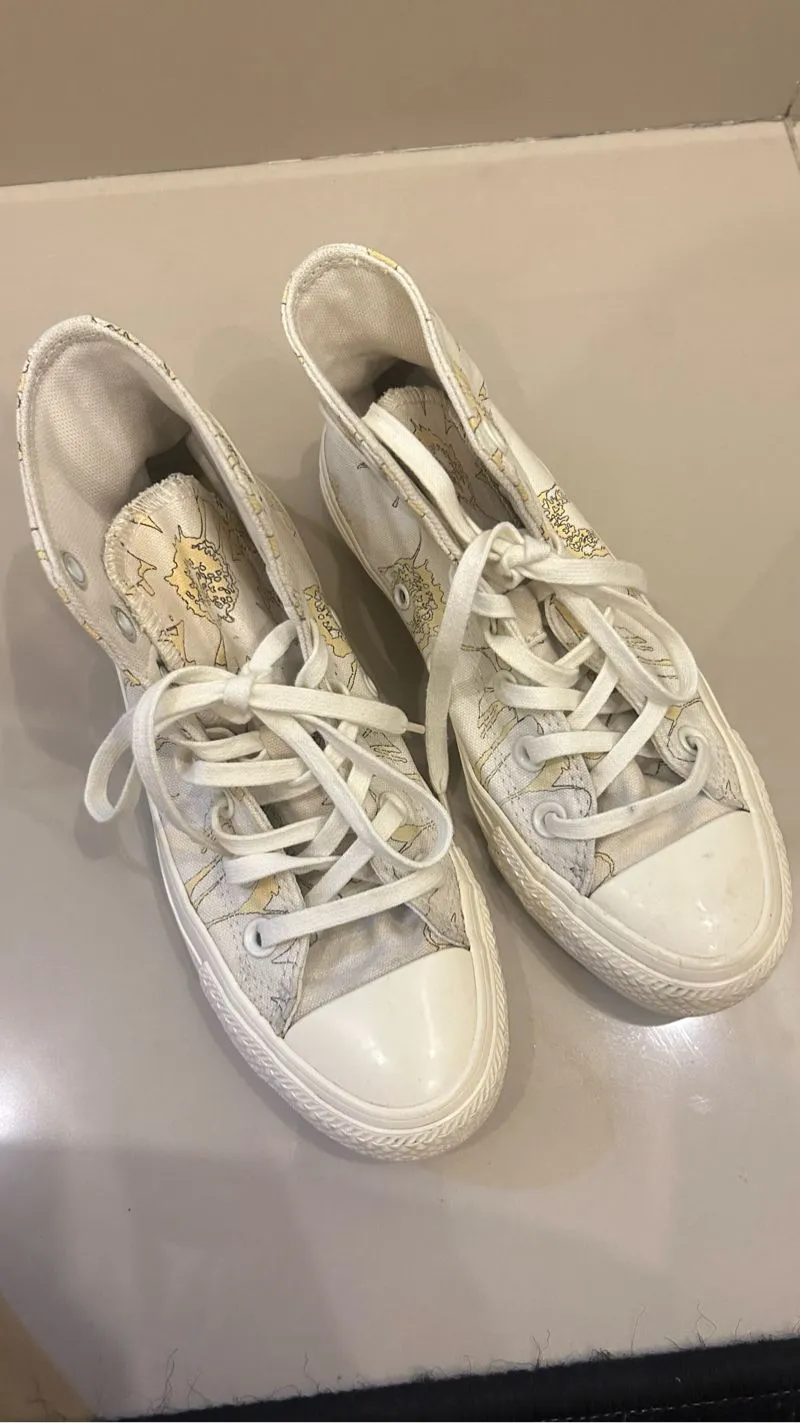 Converse Streetwear Casual Sneakers Wanita white yellow photo 1