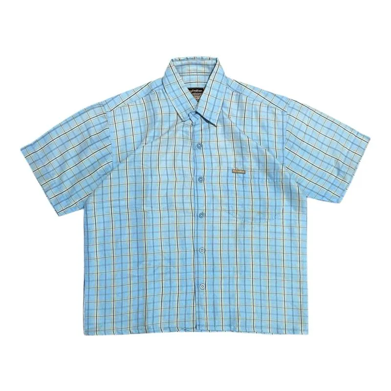 Uniqlo Y2K Skater Formal shirt Pria blue photo 1