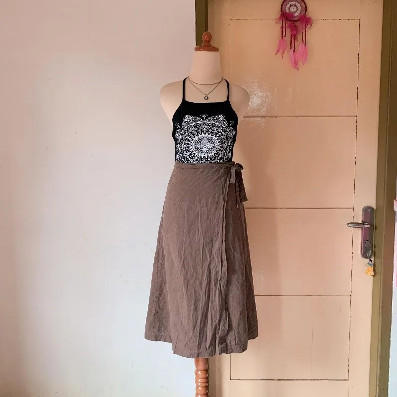 Casual Skirt Wanita tan photo 1