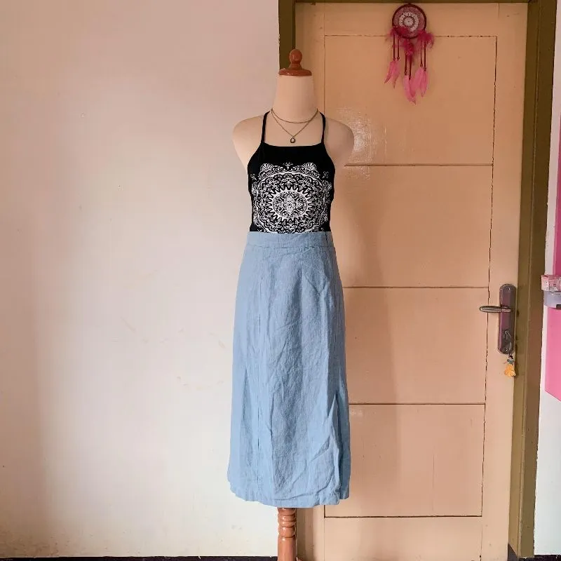 Casual Skirt Wanita blue photo 1