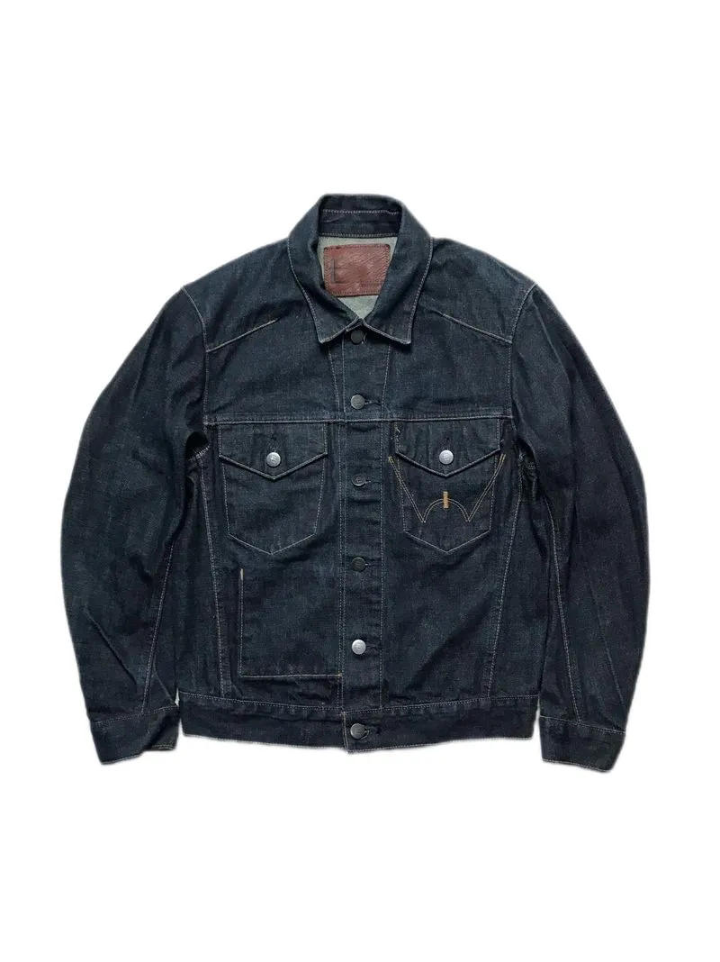 EDWIN Biker Casual Denim jacket Pria navy photo 1