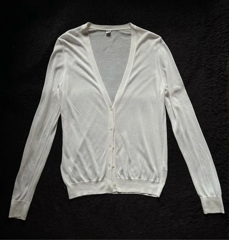Uniqlo Casual Cardigan Wanita white photo 1