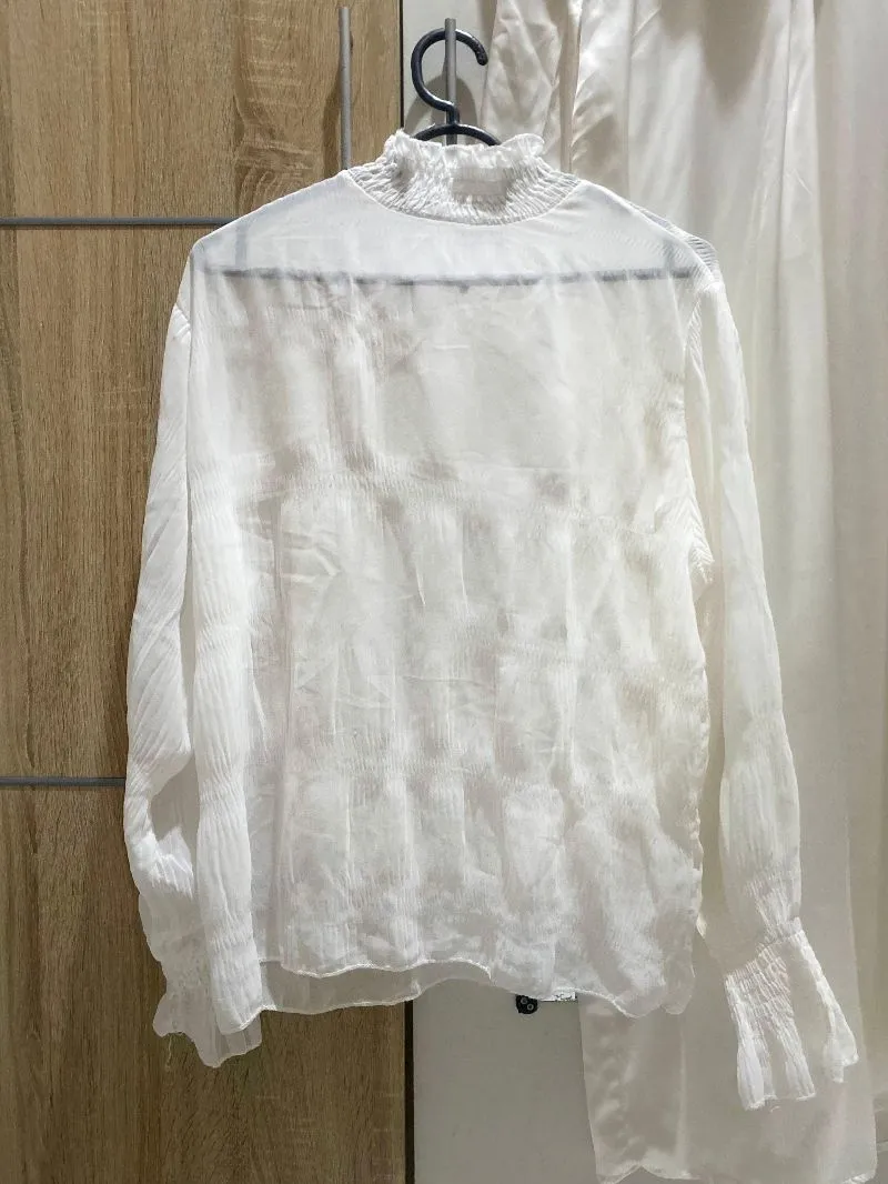 Y2K Coquette Blouse Wanita white photo 1
