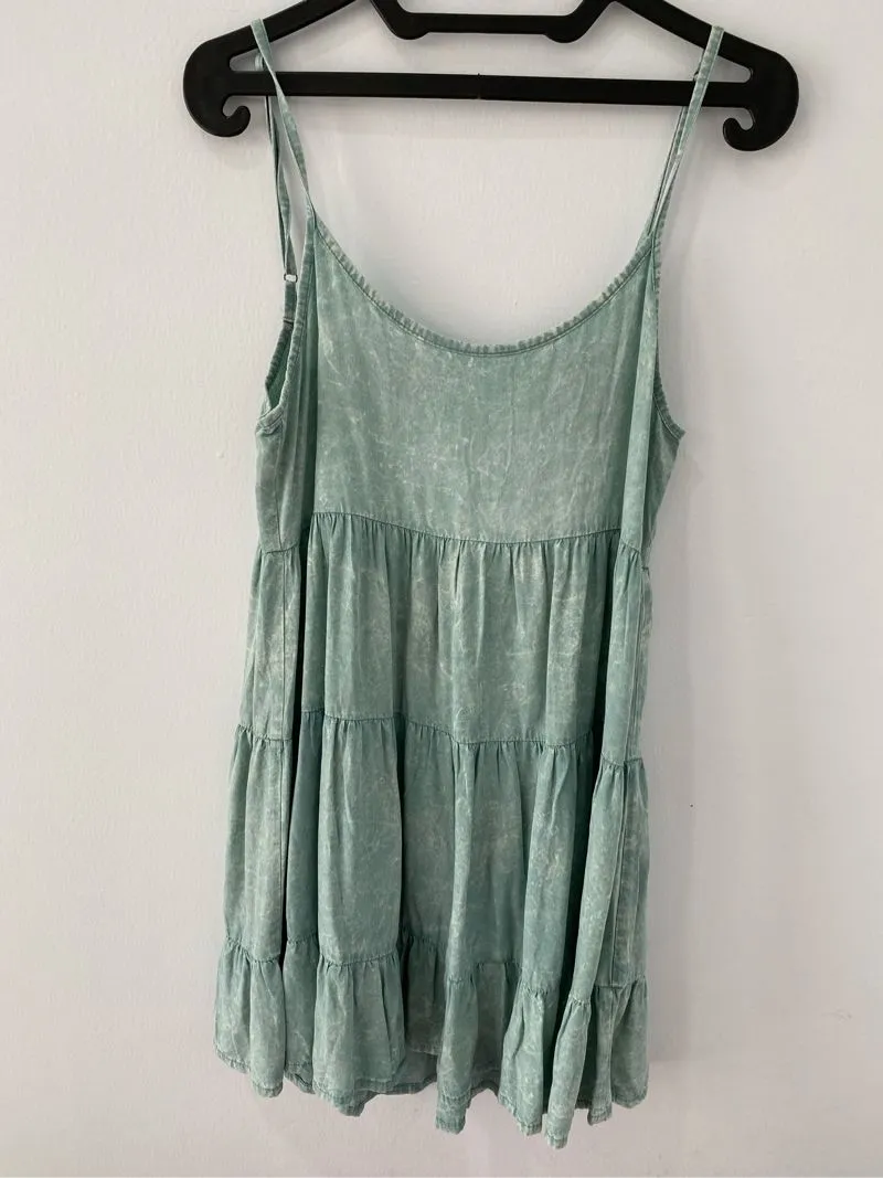 Streetwear Minimalist Summer dress Wanita green photo 1