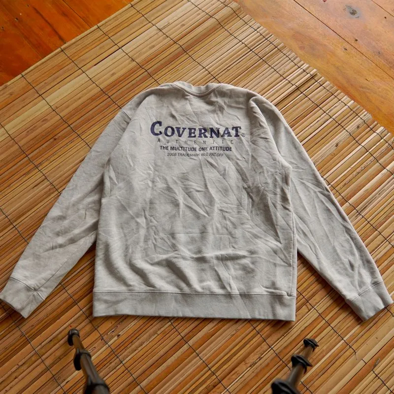 Covernat Streetwear Casual Sweater Pria silver gray photo 1