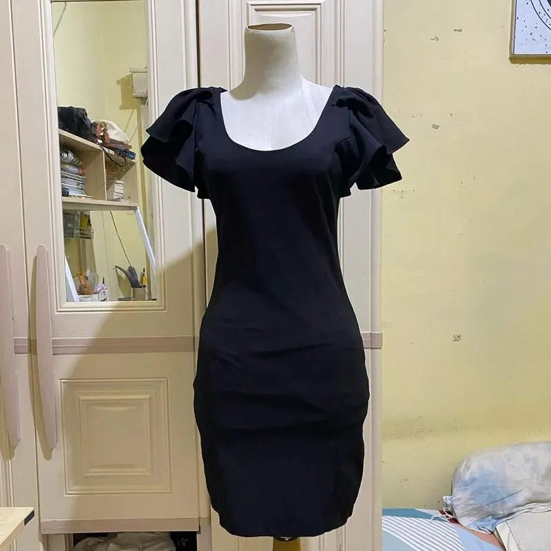 Casual Bodycon dress Wanita black photo 1
