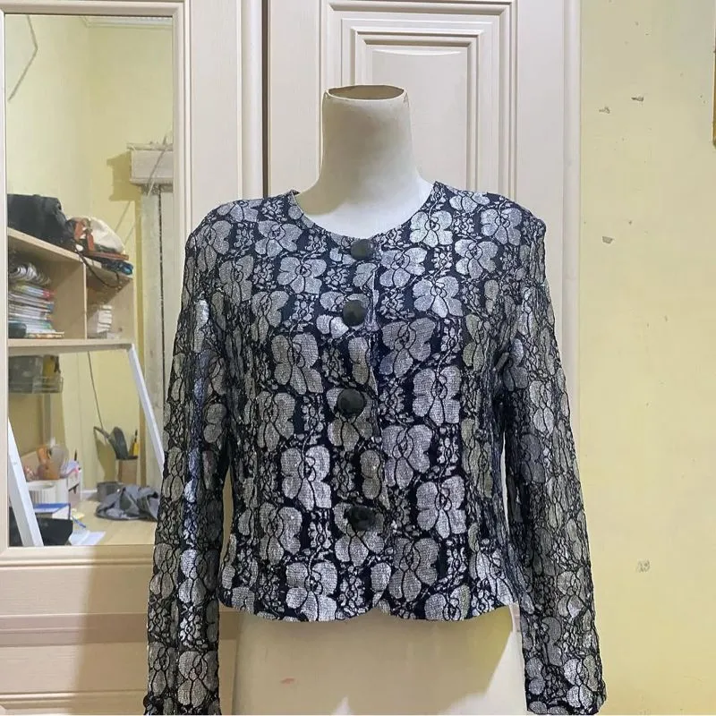 Luxury Casual Blazer Wanita black photo 1