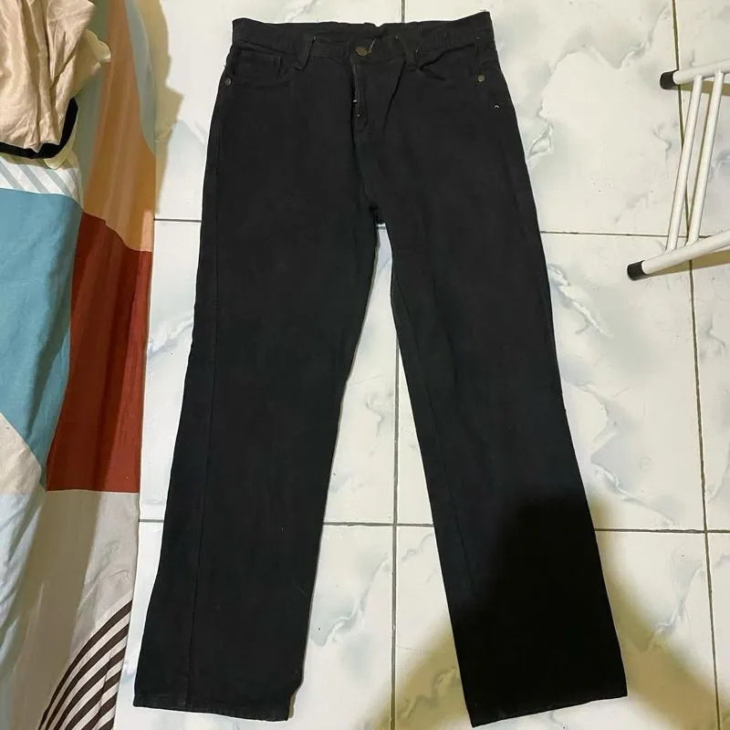 Casual High waisted jeans Wanita black photo 1