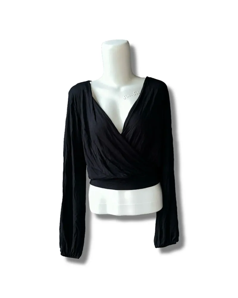 Bershka Grunge Indie Blouse Wanita black photo 1
