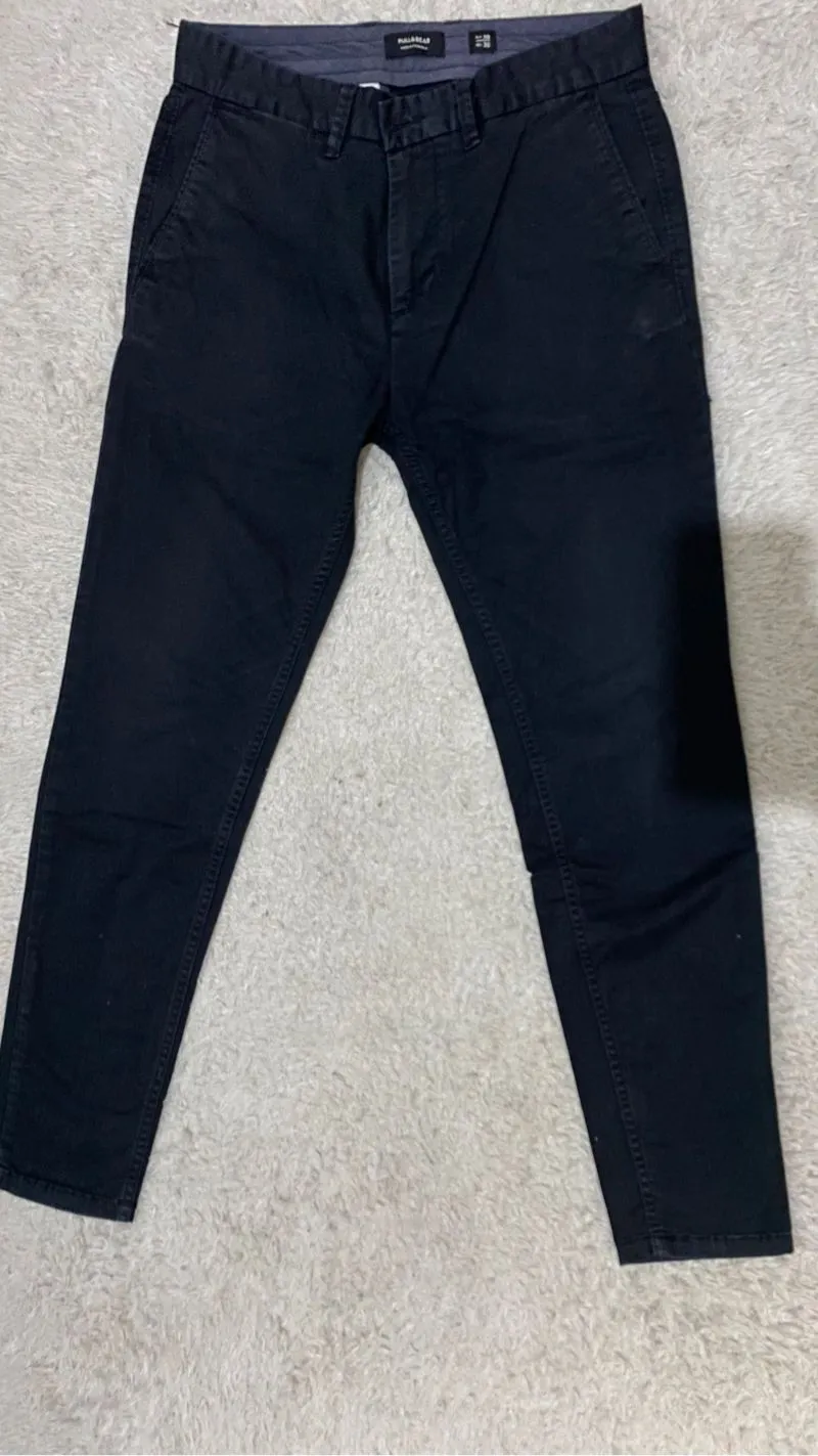Pull & Bear Casual Casual pants Pria black photo 1