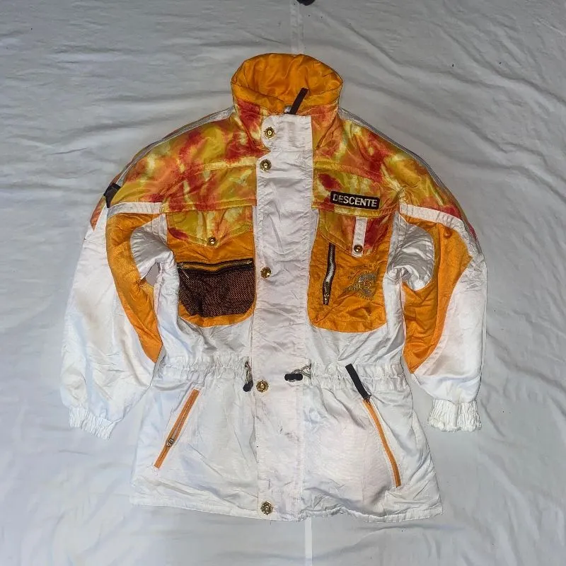 Descente Casual Bomber jacket Pria white orange photo 1