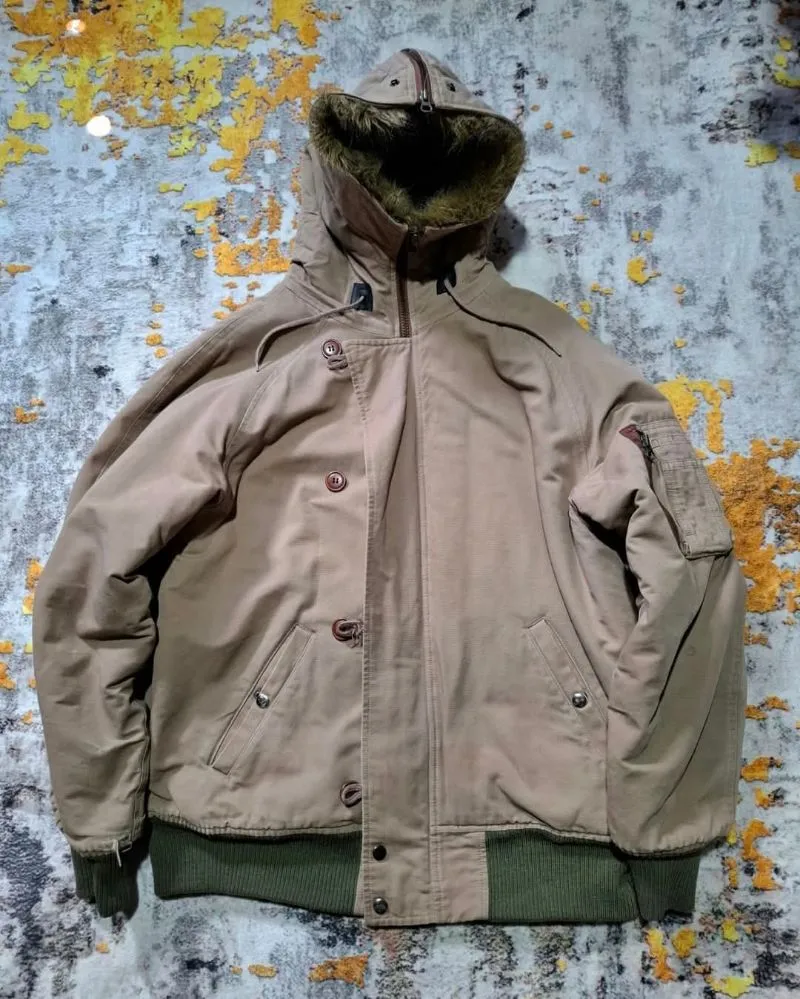 Avirex Vintage Y2K Parka Pria tan photo 1