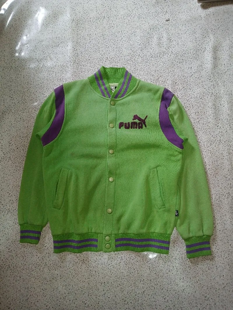 Puma Streetwear Sportswear Bomber jacket Pria purple green photo 1