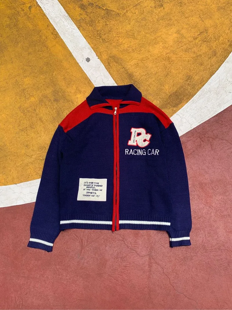 Vintage Streetwear Sweatshirt Pria navy red photo 1