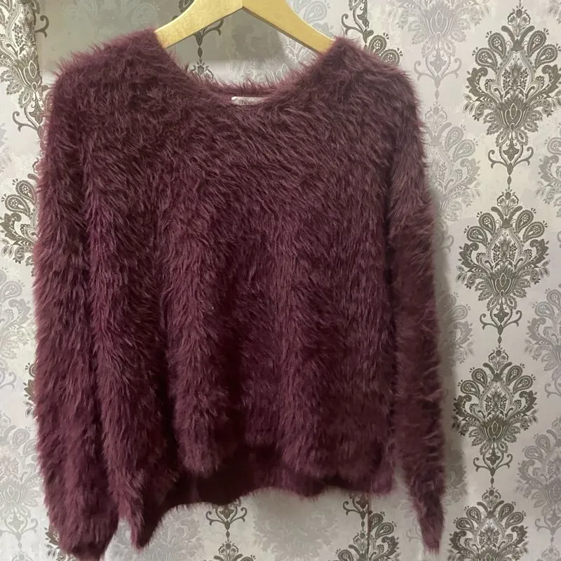 Japanese brand Coquette Sweater Wanita burgundy photo 1