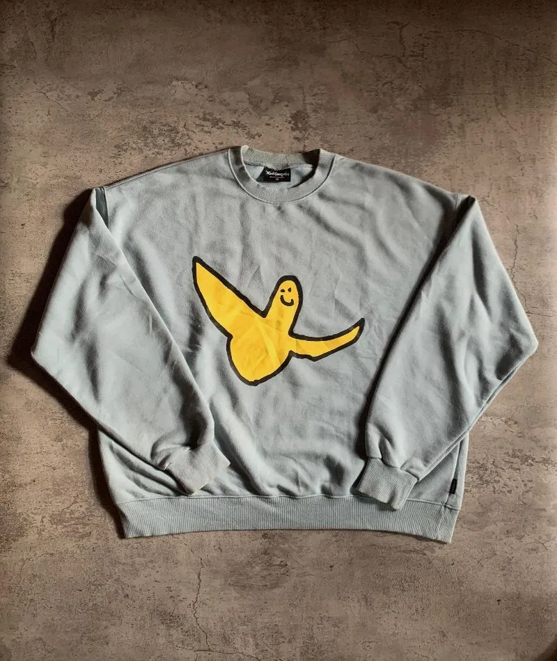 Mark Gonzales Casual Sweater Pria gray photo 1