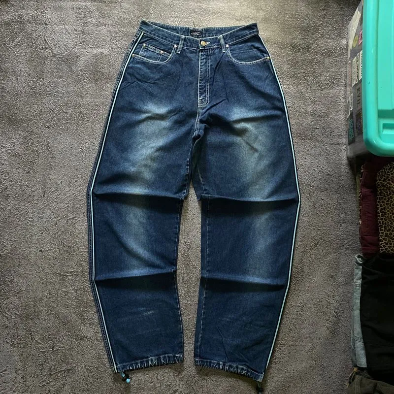 Streetwear Sportswear Jeans Pria blue photo 1