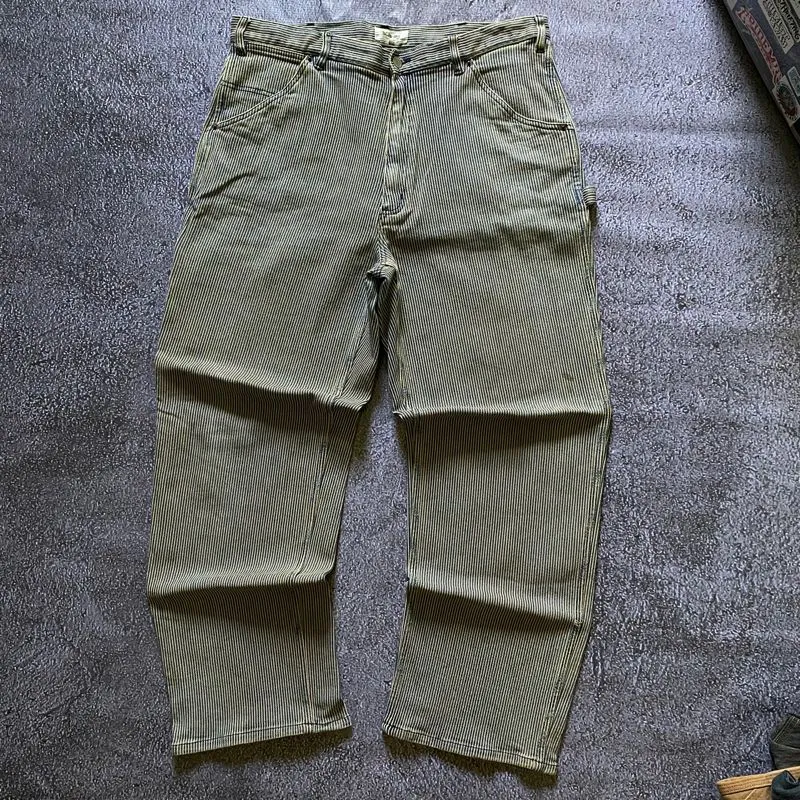 Streetwear Y2K Jeans Pria white blue photo 1