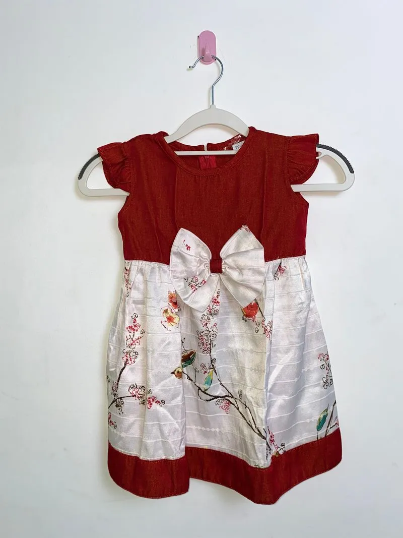 Dress Kids red cream photo 1