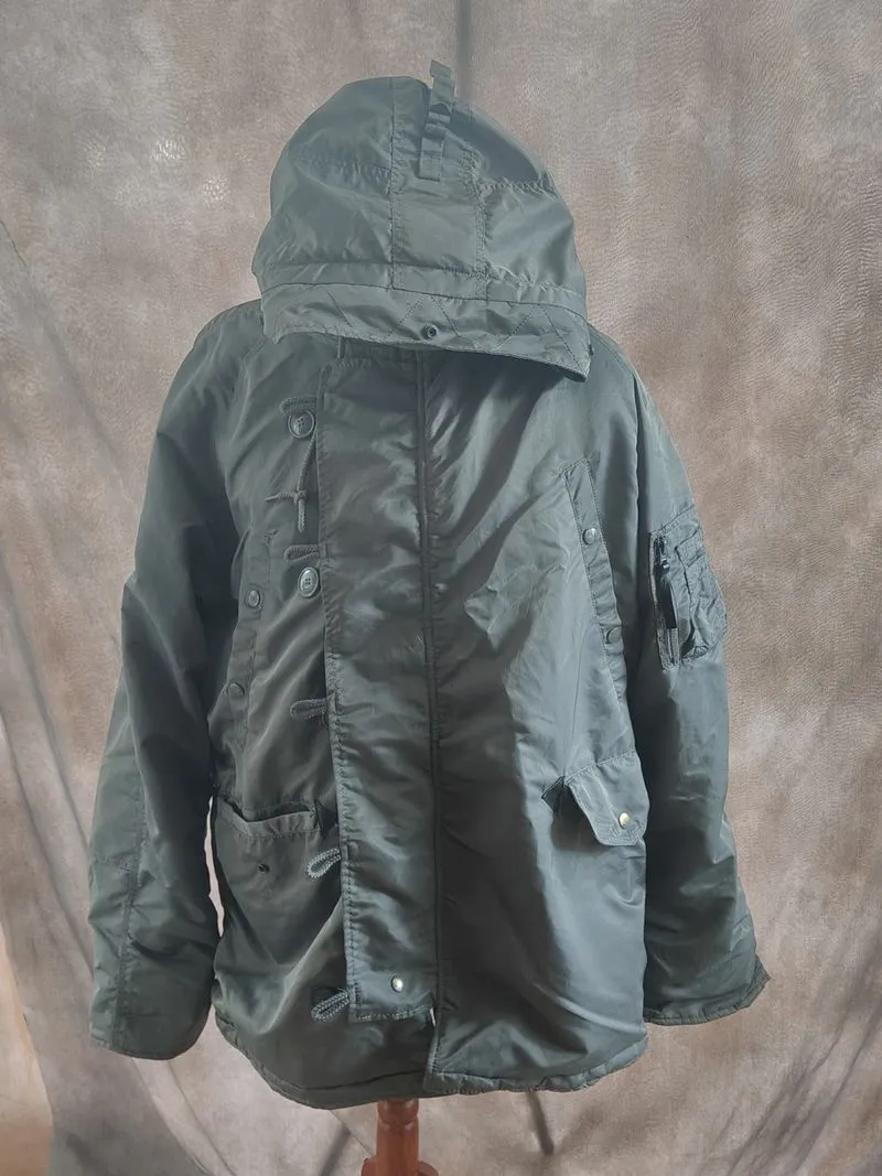 Alpha Industries Streetwear Casual Parka Pria gray photo 1