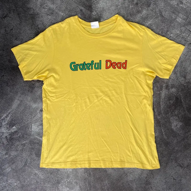 Y2K Grunge T-shirt Pria yellow photo 1