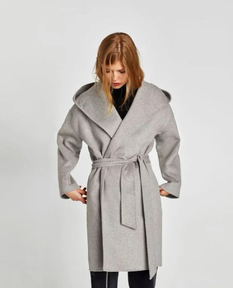 ZARA Fairy Casual Trench coat Wanita gray photo 1