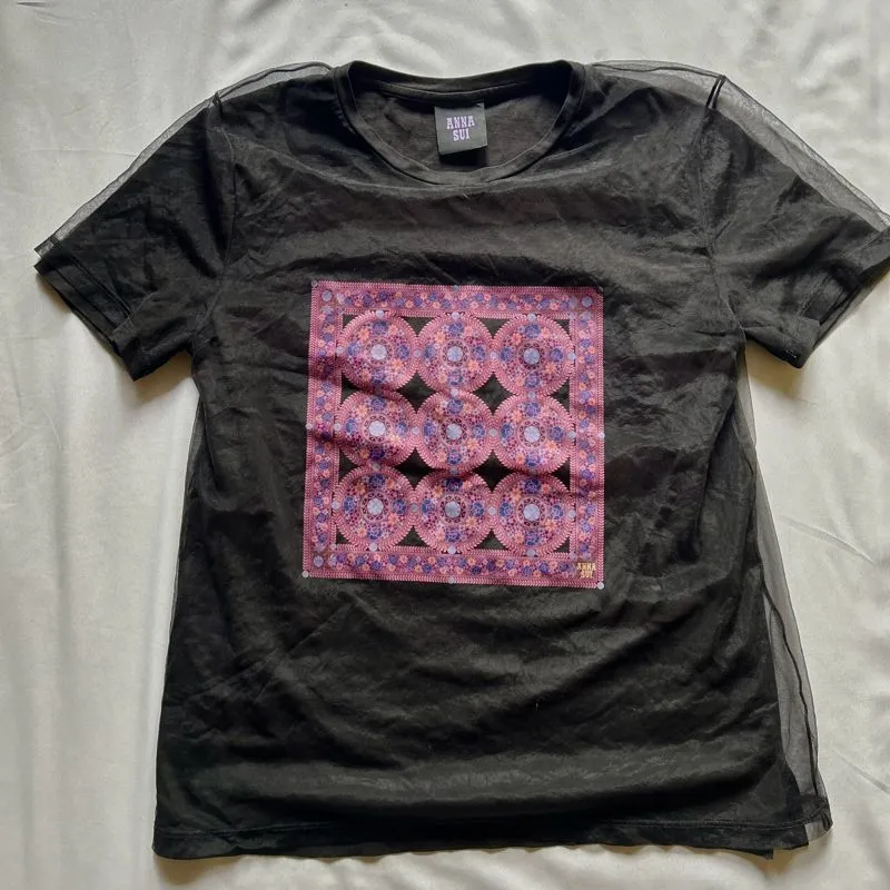 Anna Sui Vintage T-shirt Wanita black photo 1