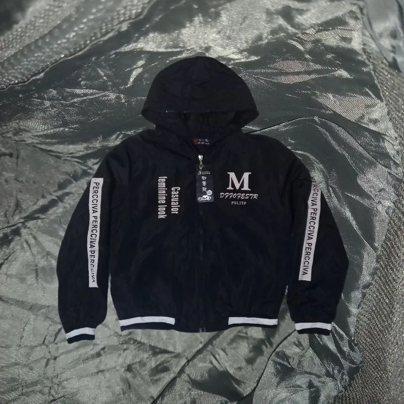 Gorpcore Casual Bomber jacket Pria white black photo 1