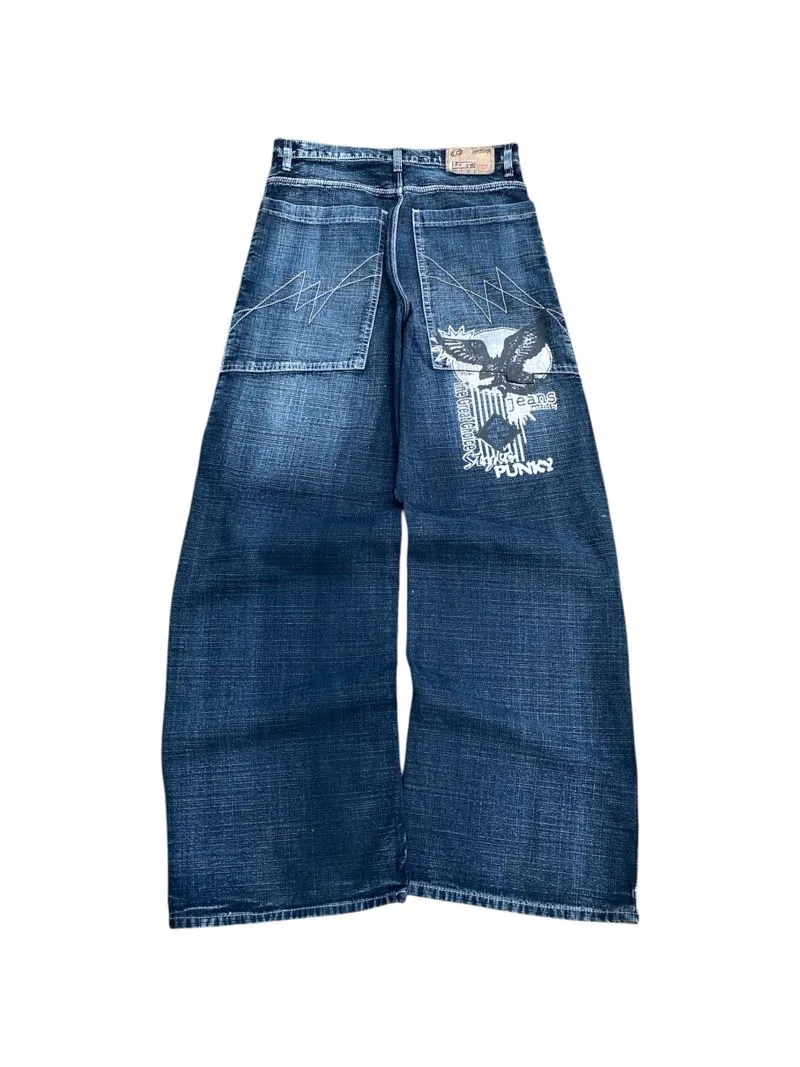 Y2K Skater Jeans Pria navy photo 1